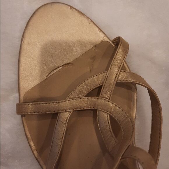 Ann Marino Heels Sandals Leather Silver/Gold - Picture 13 of 13